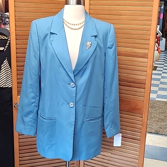 Sag Harbor Jackets & Coats Vtg Sag Harbor Cornflower Blue Blazer